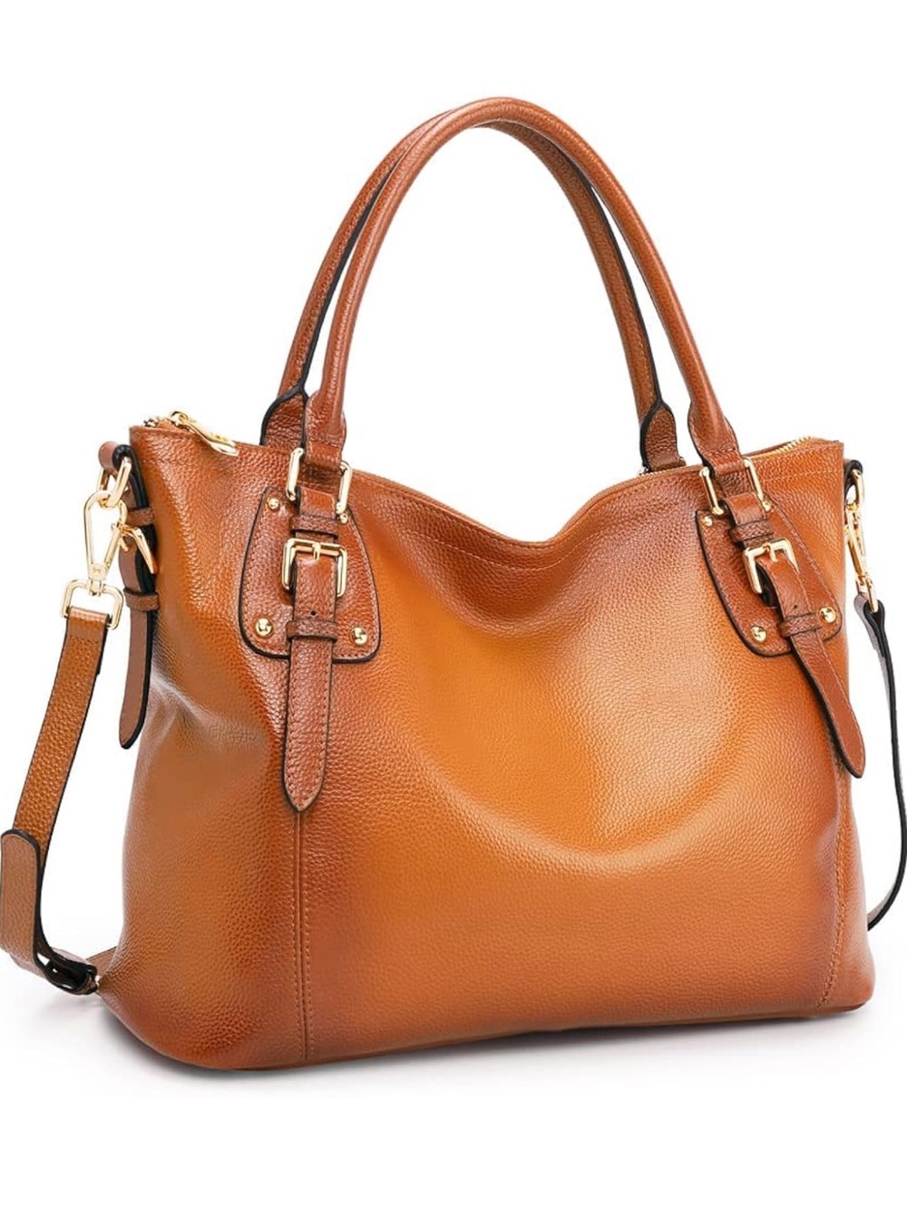 Katee Classic Brown Leather Tote Handbag - Women Bags